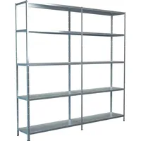 SCHULTE Regalwelt Schulte Set 1 Steckregal und 1 Anbauregal Verzinkt 200 cm x 200 cm x 35 cm