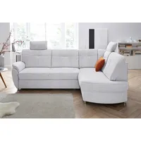 sit&more Ecksofa SIT & MORE "Sonoma L-Form", silber, B:246cm H:91cm T:176cm, Kunstleder SOFTLUX;Luxus-Microfaser ALTARA NUBUCK (100% Polyester);Luxus-Microfaser (90% Polyester, 10% Polyamid), Sofas, Ecksofa, wahlweise mit Bettfunktion und Bettkasten