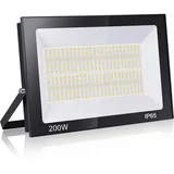 Loyal LED Strahler 200W, Warmweiß 3000K - 20000LM Superhell - IP65 Wasserdicht für Innen und Außen - Baustrahler für Garten, Innenhöfe, Garage