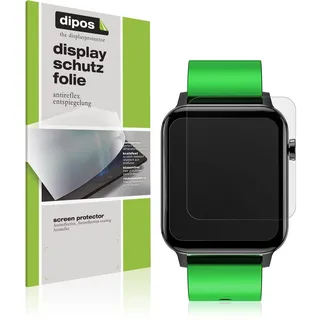 dipos I Schutzfolie matt kompatibel mit Judneer 1,4 Zoll Smartwatch Displayschutz-Folie (Kleiner als das Glas, da Dieses gewölbt ist)