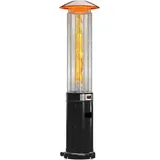 Gasheizstrahler | 1,8m | Schwarz | 11kW | Heizpilz, Terrassenheizstrahler, Terrassenheizer, Heizstrahler Gas