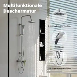 Wiltec Duscharmatur Duschsystem Silber 27271000