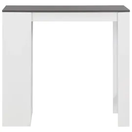 vidaXL Bartisch mit Regal 110 x 50 x 103 cm Weiß