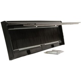 Stormguard 06SR0310000W Briefkasten-Bürstenetui für den Innenbereich aus Metall mit Deckel, schwarz, 293 x 77 mm