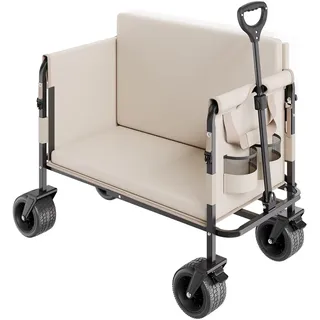 Vevor Bollerwagen 2-in-1 klappbar grün