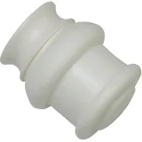 GARDINIA Träger für Vitragestange Nevada Ø 12 mm, Mit Distanzstück, Zum Schrauben oder Kleben, Für Scheibenstangen, Länge: 3 cm, Kunststoff, Weiß