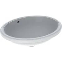 Geberit VariForm Unterbauwaschtisch oval, 500x400mm, ohne Hahnloch, mit Überlauf, weiß KeraTect