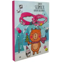 Schmuck Adventskalender (8833) für Mädchen Silikon Armband Armbänder pink rosa