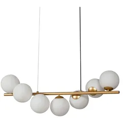 Lucande - Isandro 7 Pendelleuchte Gold/Opal