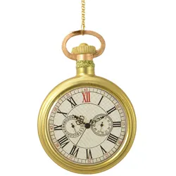 Taschenuhr Glas 11cm Christbaumschmuck Weihnachtskugeln Vintage Uhr gold