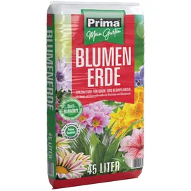 Prima Blumenerde 45L Torfreduziert 50% Torfersatzstoffe Garten