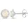 vira jewels Ohrstecker Vira Jewels Silber 925 rhodiniert mit echtem Opal 5mm 79263314-0