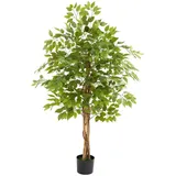 Tectake Künstlicher Ficusbaum Fida, realistische Textur - 160 cm,