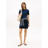 Tommy Hilfiger Shirtkleid Blau/Schwarz Streifen 34