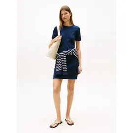 Tommy Hilfiger Shirtkleid Blau/Schwarz Streifen 34