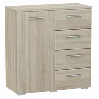 Matkam Kommode Sonoma Eiche, Holzwerkstoff, 80x84.5x35 cm, Wohnzimmer, Kommoden