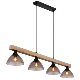 GLOBO Lindi 4-flg. 96 cm rechteckig schwarz matt