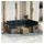 vidaXL Gartensofa-Set 8-tlg. grau Polyrattan