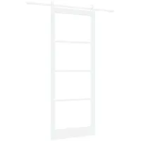 vidaXL Schiebetür ORKDAL Weiß 93 x 232 cm Massivholz Kiefer und Glas 3331900
