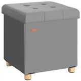 CASARIA Sitzhocker mit Stauraum Samt Anthrazit