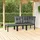 vidaXL Garten-Lounge-Set 3-tlg. schwarz/grau
