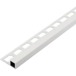 Quadratprofil / Ecken Aluminium strukturbeschichtet arctic | Quadrat-Eckstück Aluminium - 10,0 mm
