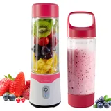 COKUNST Mixer Smoothie Maker, 530ml Portable Blender mit 6 Klingen Edelstahl, Wiederaufladbarem Typ-C, Mini Tragbar Mixer Shaker mit Reisedeckel für die Reisesportküche