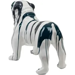 Bulldogge USA Trash weiß und blau - Anderes Amadeus Harz 90x45 cm