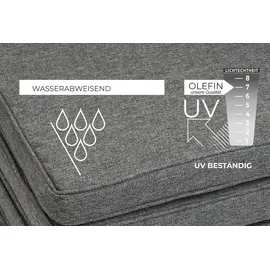 sunnypillow Sitzkissen 50 x 50 x 5 cm grau 4-tlg.