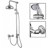 PaulGurkes Aufputz Duschsystem Retro Nostalgie Regendusche Set