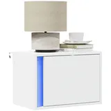 vidaXL Nachtschrank mit LED-Leuchten 3370 x 31 x 1130 cm Weiß