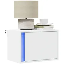 vidaXL Nachtschrank mit LED-Leuchten 3370 x 31 x 1130 cm Weiß