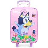BlueY Kinderkoffer mit Rollen Faltbarar Handgepäck Koffer Bingo Trolley Reisetasche mit Teleskopstange Reise Essentials 46x30x18cm 15L S (L46cm x W30cm - 15L, Rosa)