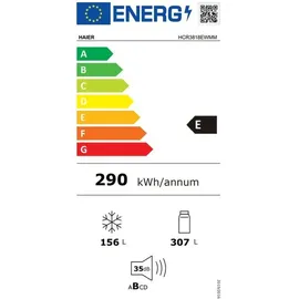 Haier HCR3818EWMM Kühl-Gefrierkombination/Total No Frost/Wasserspender mit Tank/Inverter Kompressor/XL Slim-Line Air Surround/Edelstahl Front