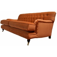 JVmoebel Chesterfield-Sofa, Sofa Chesterfield Klassisch Design Wohnzimmer Sofas Textil orange