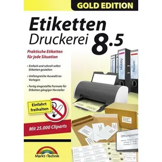 Markt + Technik Markt & Technik Etiketten Druckerei 8.5 Gold Edition Vollversion, 1 Lizenz Windows