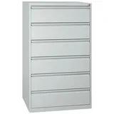 Gürkan Karteischrank lichtgrau 6 Schubladen 76,0 x 62,0 x 132,0 cm