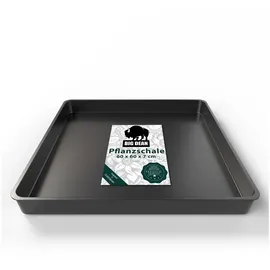 BigDean Pflanzschale groß 60 x 60 x 7 cm Schwarz