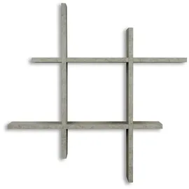levandeo Wandregal 75 x 75 cm Beton-Optik