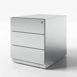 Rollcontainer 3 Laden silber