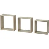 DOLLE Würfelregal Frame 30 x 30 cm Eiche vintage 3er-Set