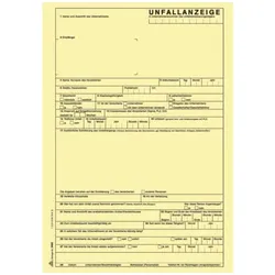 25 Stück RNK Unfallanzeige 2865 für Arbeitsunfall A4 selbstdurchschreibend 1x 5 Blatt