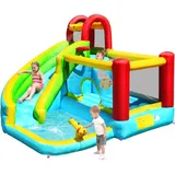Costway Aufblasbare Hüpfburg Mit Rutsche Sprungbereich, Springburg Spielpool, Wasserpark Planschbecken 320 X 305 X 213 Cm