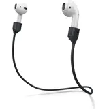 Keybudz AirStrapz Halterung Halteband, Aufbewahrung für Apple AirPods Pro & AirPods, Kopfhörer Ohrhörer Zubehör, schwarz