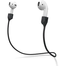 Keybudz AirStrapz Halterung Halteband, Aufbewahrung für Apple AirPods Pro & AirPods, Kopfhörer Ohrhörer Zubehör, schwarz