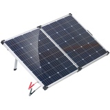 revolt Faltbares mobiles 160W Solarpanel mit Laderegler 12V/10A mit USB