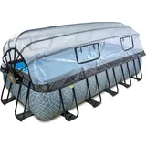 EXIT TOYS Stone Pool 540 x 250 x 122 cm inkl. Sandfilter und Abdeckung