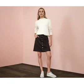 STREET ONE Veloursrock mit Knöpfen deep Roast Brown 42