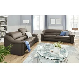HIMOLLA Sofa Leder 3-Sitzer Braun