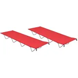 vidaXL Oxford Campingbetten 180x60x19 Cm 2 Einheiten - Red - One Size